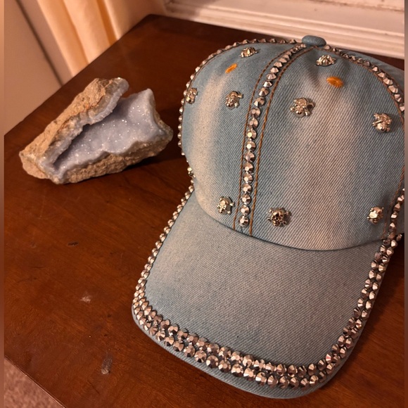 Stylish Denim Cap with Orange Skull Details! - Picture 3 of 6